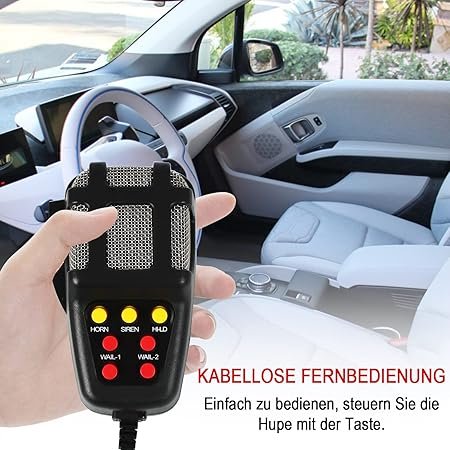 🚨 Siren 12V – 7 Tone Sound Horn | Car Siren Speaker | Emergency Alarm System