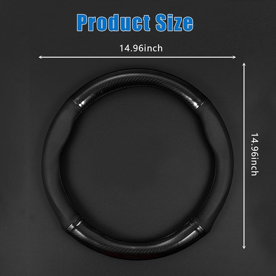 Carbon Fiber Leather Car Steering Wheel Cover